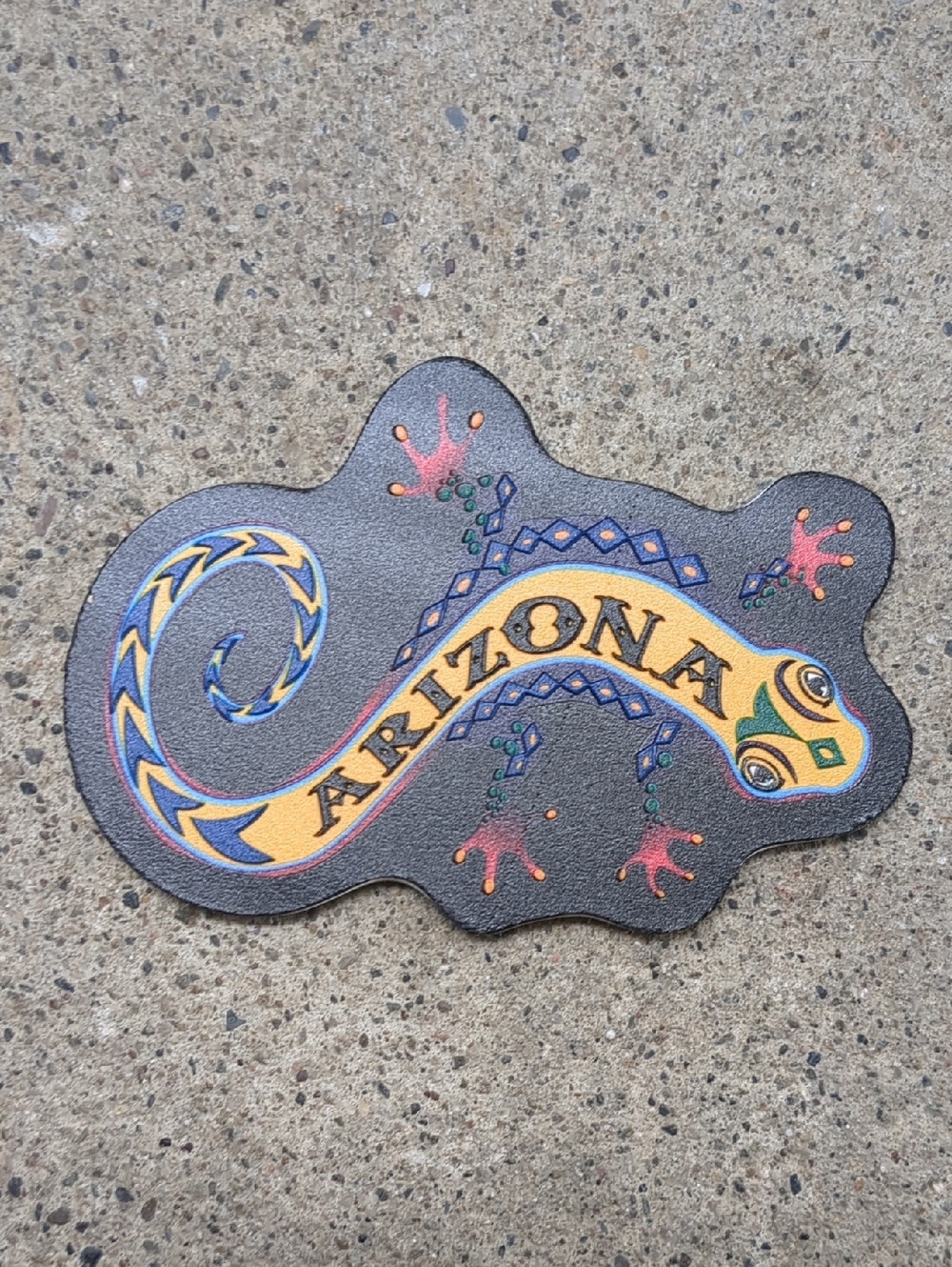 Arizona Gecko Reptile Habitat Magnet - Yellow & Black
